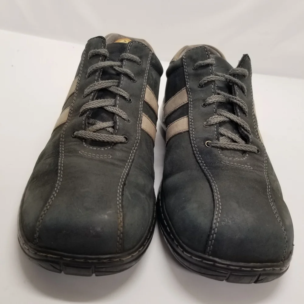 Sketchers Critics 60043 Mens Size 12 Gray Leather Sneakers Lace Up Drivi…